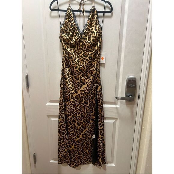 NIA Revolve Zara cheetah print Midi   Dress Summer Dress size S NWT - Picture 1 of 4